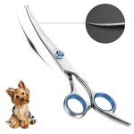 Lightweight Curved Grooming Scissors for Dogs & Cats