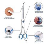 Lightweight Curved Grooming Scissors for Dogs & Cats