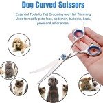 Lightweight Curved Grooming Scissors for Dogs & Cats