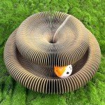 Accordion Cat Scratcher Toy with Interactive Ball