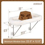 Zakkart Metal Cat Window Perch with Cozy Bed