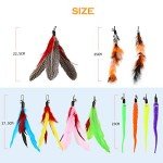Hianjoo 12-Piece Interactive Feather Cat Toy Set