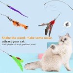 Hianjoo 12-Piece Interactive Feather Cat Toy Set