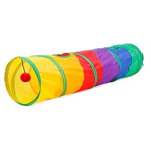 Collapsible Interactive Cat Tunnel with Pompon Ball