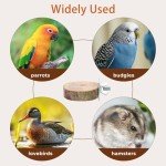 8-Piece Natural Wood Bird Perch Stand Set
