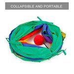 Collapsible Interactive Cat Tunnel with Pompon Ball