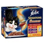 FELIX Sensations Meat Selection Wet Cat Food 60x85g