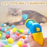 30-Piece Cat Ball Toy Launcher with Gun