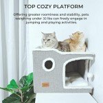 Cozy Foldable Cat Bed and Hideaway House