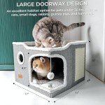 Cozy Foldable Cat Bed and Hideaway House