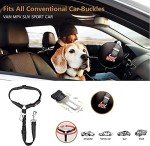 2-Pack Adjustable Dog Seatbelts for Cars