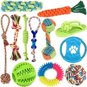 Jasonwell Durable Dog Teething Toys & Chew Rope