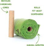 Cherry Blossom Scented Dog Waste Bags with Handles