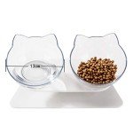 Luck Dawn Double Elevated Cat Bowls with Stand