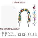 Loperdeve Bird Wedding Mirror with Rope, 17.8cm