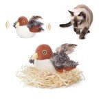 Rechargeable Flapping Bird Cat Toy with Chirping Sound