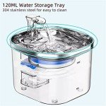 LKUWEE 2L Stainless Steel Pet Water Fountain