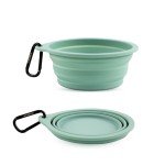 Portable Collapsible Silicone Dog Bowls with Clips