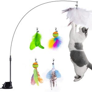 5-Pack Interactive Feather Cat Toy Set
