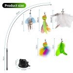 5-Pack Interactive Feather Cat Toy Set