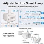 LKUWEE 2L Stainless Steel Pet Water Fountain