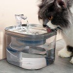LKUWEE 2L Stainless Steel Pet Water Fountain
