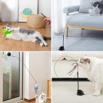 5-Pack Interactive Feather Cat Toy Set