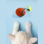 Interactive Rechargeable Rolling Cat Toy Ball (Orange)