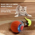 Interactive Rechargeable Rolling Cat Toy Ball (Orange)