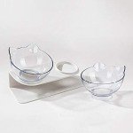 Luck Dawn Double Elevated Cat Bowls with Stand