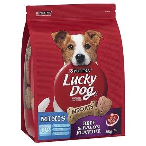 LUCKY DOG Mini Beef & Bacon Dog Treats 800g