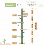 Cactus Cat Tree with Hammock – 9 Feet Tall