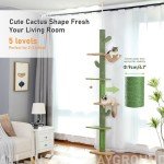 Cactus Cat Tree with Hammock – 9 Feet Tall