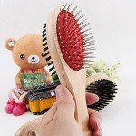 Double-Sided Wooden Dog Brush for Grooming