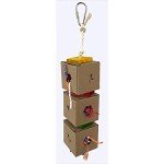 Bird Foraging Boxes with Paper Toy - White
