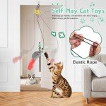 FYNIGO 2-Pack Interactive Squeaky Cat Toys