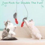 FYNIGO 2-Pack Interactive Squeaky Cat Toys