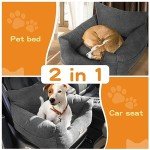 Portable Dog Booster Seat with Safety Belt & Pockets