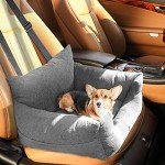 Portable Dog Booster Seat with Safety Belt & Pockets