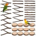 Natural Wood Bird Perches for Parrots and Birds