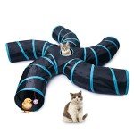 EGETOTA Large Cat Tunnel with Play Ball and Peek Holes