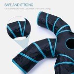 EGETOTA Large Cat Tunnel with Play Ball and Peek Holes