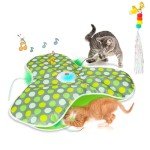 Rechargeable 360° Interactive Cat Toy with Feathers