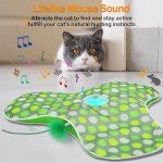 Rechargeable 360° Interactive Cat Toy with Feathers