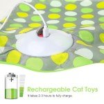 Rechargeable 360° Interactive Cat Toy with Feathers