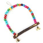 Colorful Wooden Bird Swing for Budgies
