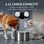 Keimi 3.2L Stainless Steel Cat Water Fountain