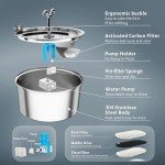 Keimi 3.2L Stainless Steel Cat Water Fountain