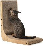 FUKUMARU Wall-Mounted Cat Scratcher with Toy