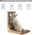 FUKUMARU Wall-Mounted Cat Scratcher with Toy
